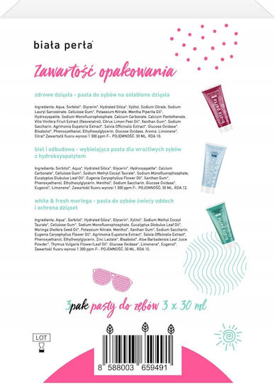 Biała Perła Toothpaste for Whitening 3x30ml