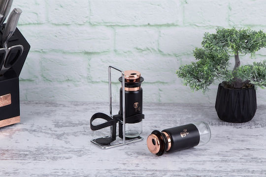 Berlinger Haus Black Rose Collection Σετ Αλατοπίπερο Μεταλλικό με Βάση 3τμχ