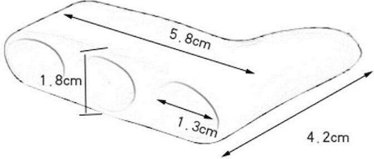 Set 2 Separatoare Degete Protecție Bunion Silicon Albe