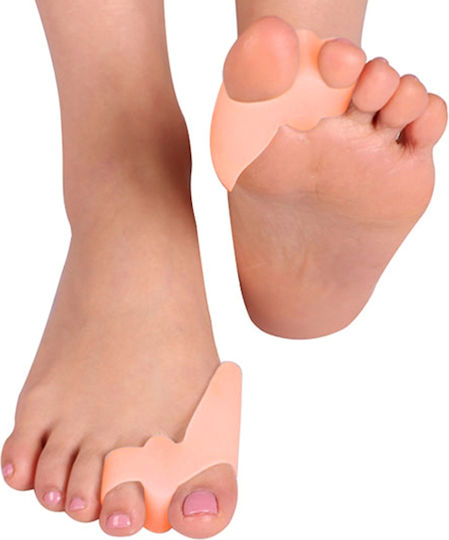 Set 3 Perechi Protectoare Pentru Bunion Separatoare Degete 6 Bucăți Silicon Roz