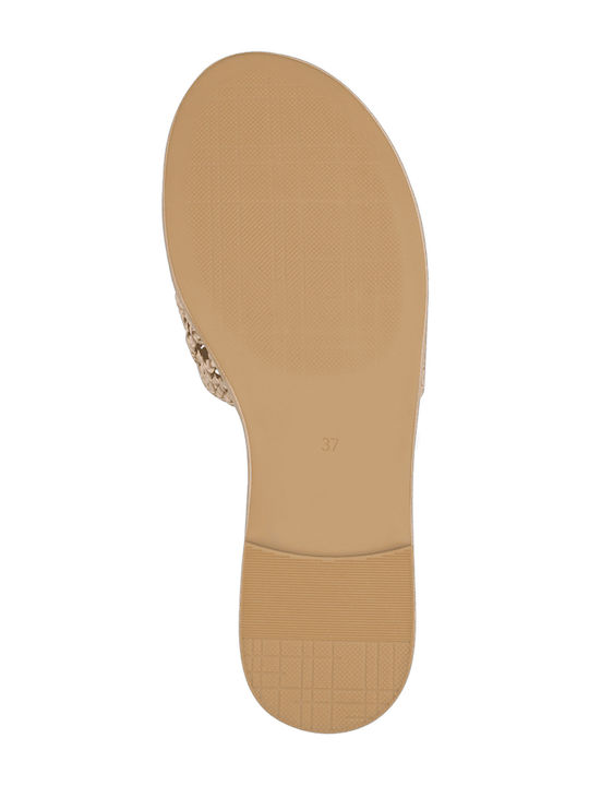 Women's Flat Sandals Anatomic in Gold Color