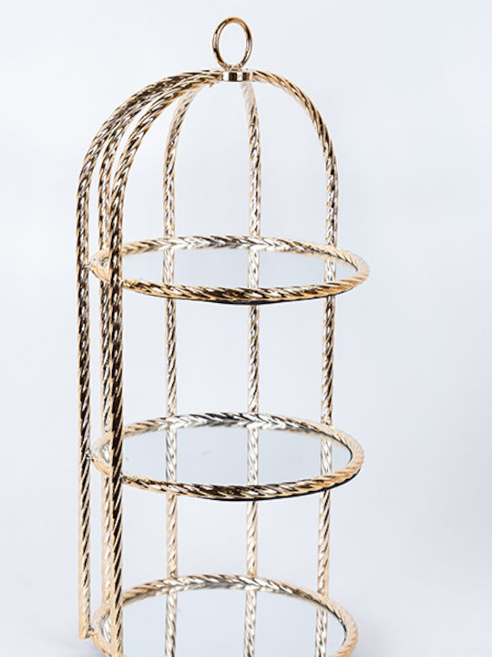 Μεταλλική Ορντεβιέρα Χρυσή Ø23xY51cm Π23xΜ48xΥ51cm Μεταλλική Ορντεβιέρα Χρυσή Ø23xY51cm Π23xΜ48xΥ51cm