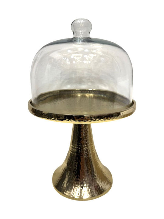 Karvounis Cake Stand Gold 20.5x20.5x32cm