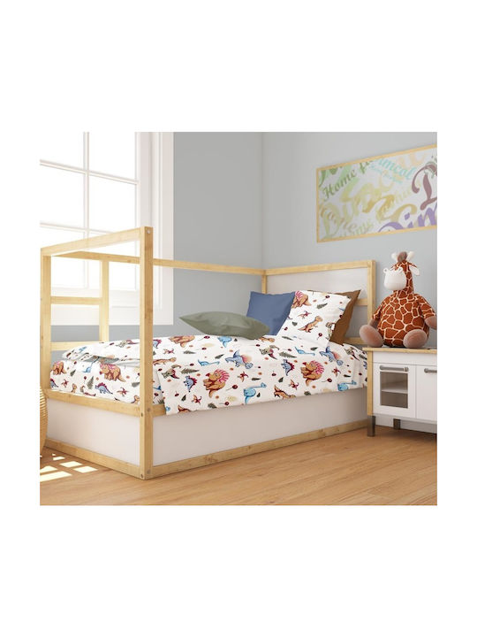 Dimcol Baby Sheets Set Crib Cotton White 120x160cm 3pcs
