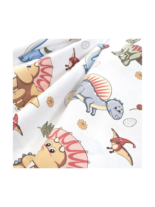 Dimcol Baby Sheets Set Crib Cotton White 120x160cm 3pcs