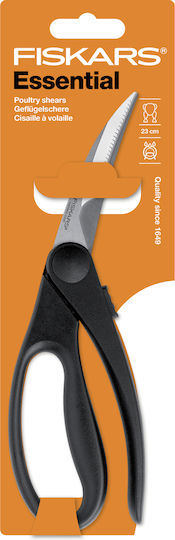 Fiskars Essential Poultry Shears 23cm Foarfecă Păsări de curte din oțel inoxidabil 23cm Negru
