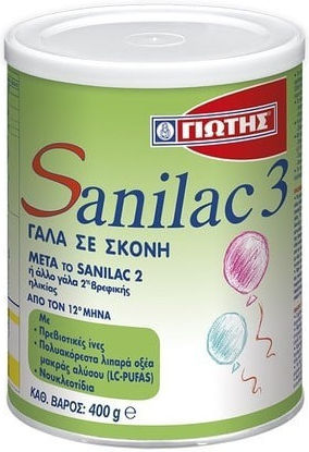 Giotis Pulvermilch Sanilac 3 für 12m++ Monate 400gr
