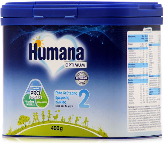 Humana Milk Powder Optimum 2 for 6m++ Months 400gr
