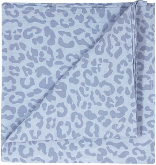 Greenwich Polo Club Sheet King Size with Elastic 240x260cm. Loft Leopard 2288 Baby Blue