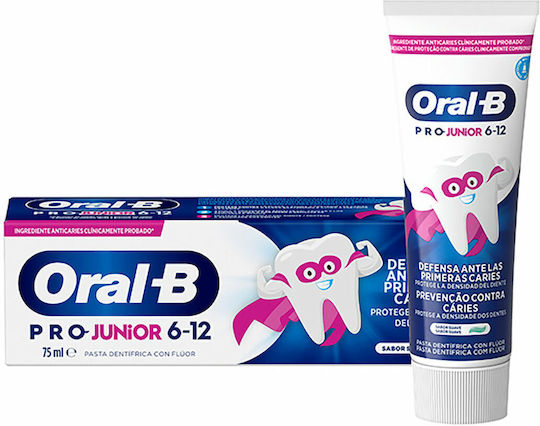 Oral-B Pro Junior Pastă De Dinți Pentru Copii Pentru 6+ Ani Cu Aromă De Mentă 75ml