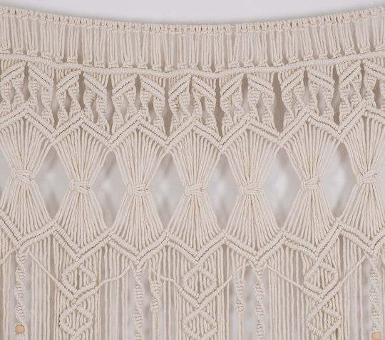 GloboStar Fabric Door Curtain Beige 100x180cm 35500
