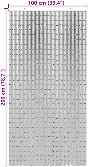 vidaXL Κουρτίνα Πόρτας από Μπαμπού Γκρι 100x200cm 4017449