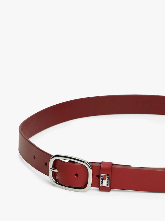 Tommy Hilfiger Tjw Oval 3.0 Women's Belt Burgundy Tommy Hilfiger Tjw Oval 3.0 Women's Belt Burgundy