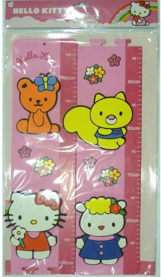 Hollytoon Foam Kids Growth Height Chart with Design Animals Hello Kitty Pink 145cm