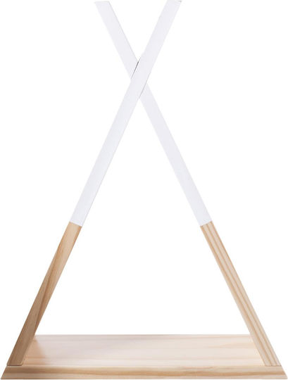 Kids Shelf Teepee Wall Mount White 30x10x39cm