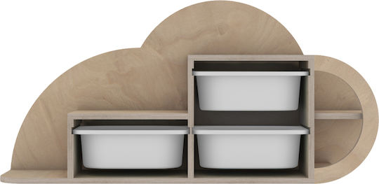 Kids Shelves Sani Wall Mount Beige 98x22.5x48.5cm