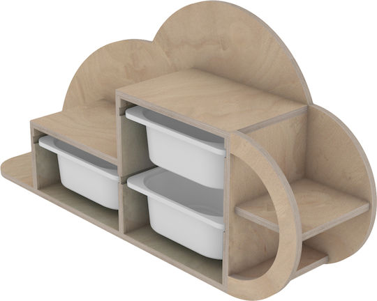 Kids Shelves Sani Wall Mount Beige 98x22.5x48.5cm