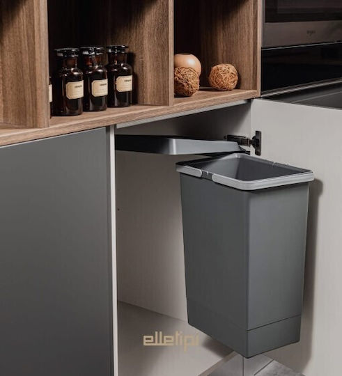 Elletipi Elletipi Waste Bin for Cabinet Plastic Grey 26x34x24cm