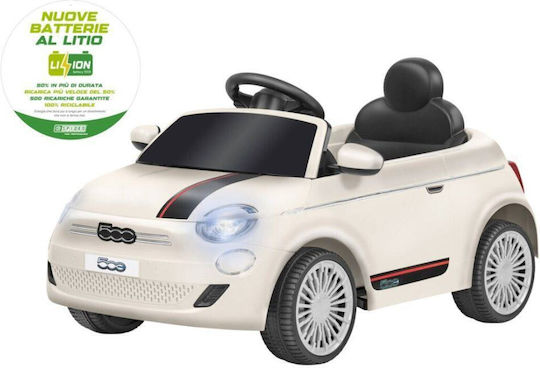 Fiat 500e Mașină Cu Un Loc Cu Telecomandă 12 Volți Bej Pentru 3+ Ani