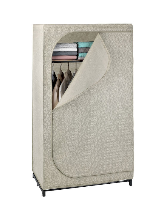 Wenko Balance Stoffschrank mit Reißverschluss und Regalen in Beige Farbe 90x50x160cm