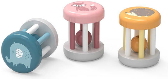 Viga Toys Wooden Rattle Cylinder - Fox for 12++ Months Pink
