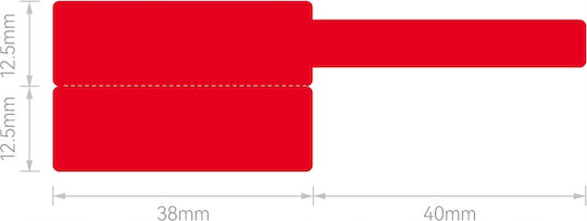 1000 Selbstklebende Etikettenrollen 38x25mm 1Stück