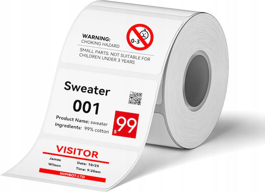 230 Self-Adhesive Label Rolls for Label Printer 50x30mm 1pcs