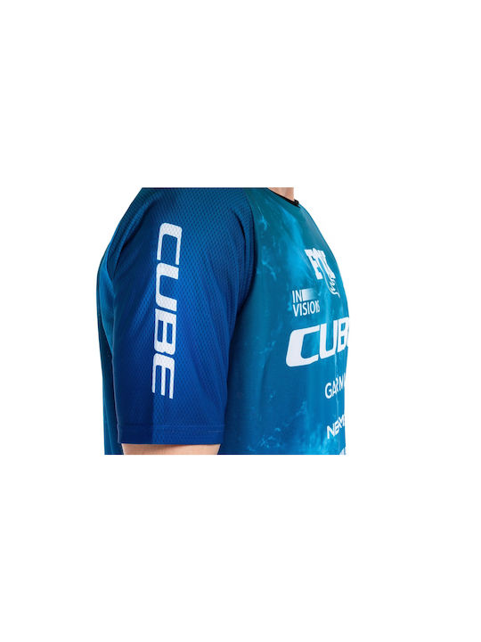 CUBE Jersey Ανδρική Κοντομάνικη Μπλούζα Mountain Bike Μπλε