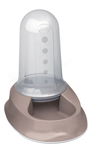 Stefanplast Chic Automatisch Schale mit Behälter Futter für Hund & Katze 2x 800ml in Grau Farbe