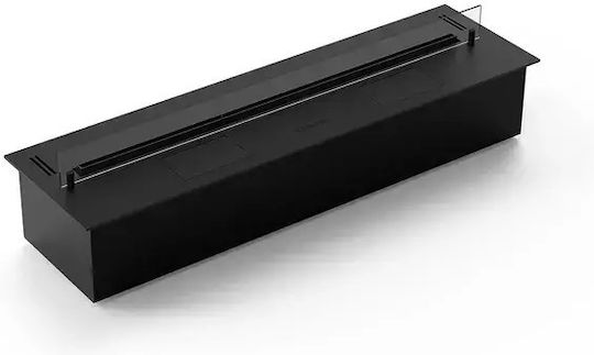 Burner Internal / Outdoor Floor Bioethanol Fireplace Black 100x28x20.5cm