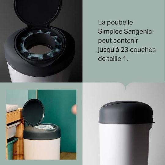 Tommee Tippee Simplee Coș De Gunoi Pentru Păpuși Alb 7 Bucăți