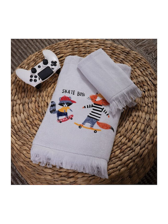 Nef-Nef Homeware Set de prosoape pentru copii 2pcs Skate With Style Gri De greutate 420gr/m² 035181 Nef-Nef Homeware Set de prosoape pentru copii 2pcs Skate With Style Gri De greutate 420gr/m² 035181