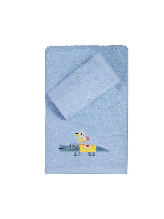 Nef-Nef Homeware Βρεφική Πετσέτα Προσώπου/Χεριών Funtastic L. Blue Βάρους 360gr/m²