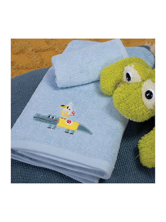 Nef-Nef Homeware Βρεφική Πετσέτα Προσώπου/Χεριών Funtastic L. Blue Βάρους 360gr/m² Nef-Nef Homeware Βρεφική Πετσέτα Προσώπου/Χεριών Funtastic L. Blue Βάρους 360gr/m²