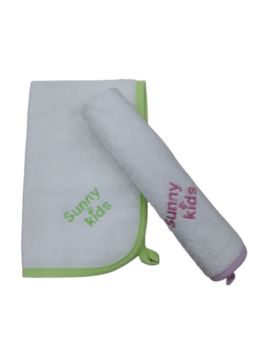 Beboulino Set de prosoape pentru copii 2pcs Pink Green