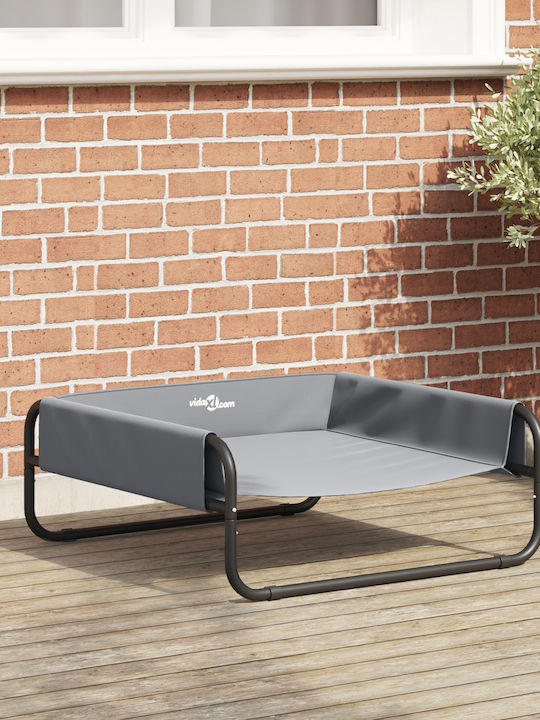 vidaXL Elevated Dog Bed Gray vidaXL Elevated Dog Bed Gray