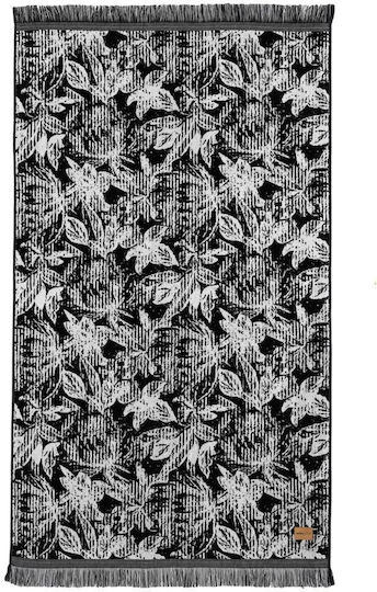 Nima Jacquard Πετσέτα Microfiber Σώματος Μαύρη 160x90εκ.