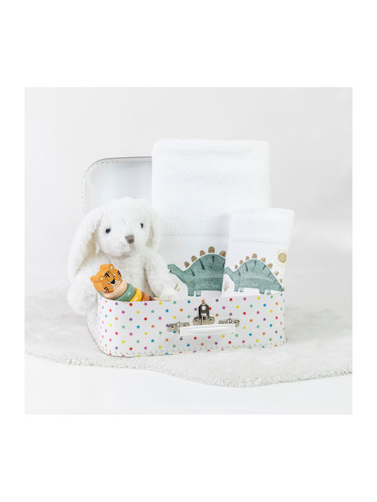 Borea Set of baby towels 2pcs Stompy White