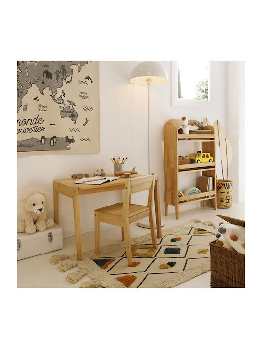 Wooden Floor Bookcase Beige 58.5x18.5x100cm