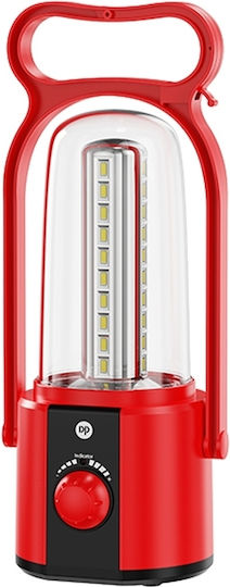 DP Craft Led Rechargeable Lantern for Camping with Flashlight 8W Red