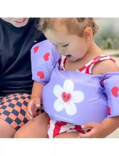 Swim Essentials Swimming Armbands from Foam 2-6 years with Chest Support Flower Hearts