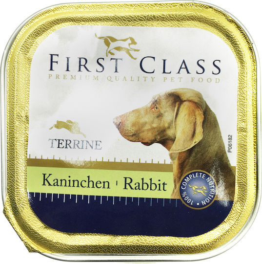 First Class Υγρή Τροφή Σκύλων σε Ταψάκι με Κουνέλι 4x300gr