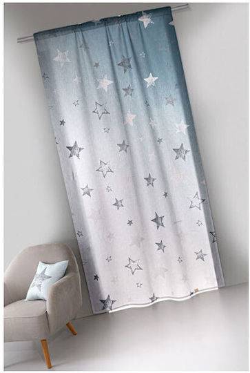 Guy Laroche Kids Rod Pocket Curtain Orin Light Blue 1152030222006 145x270cm