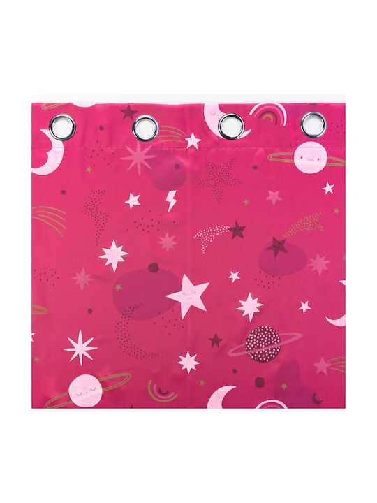 Douceur d'Intérieur Kids Grommet Top Blackout Curtain Moonlight Fuchsia 1611409 140x260cm