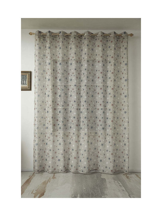Beauty Home Kids Curtain with Grommet Tops Beige 280x280cm