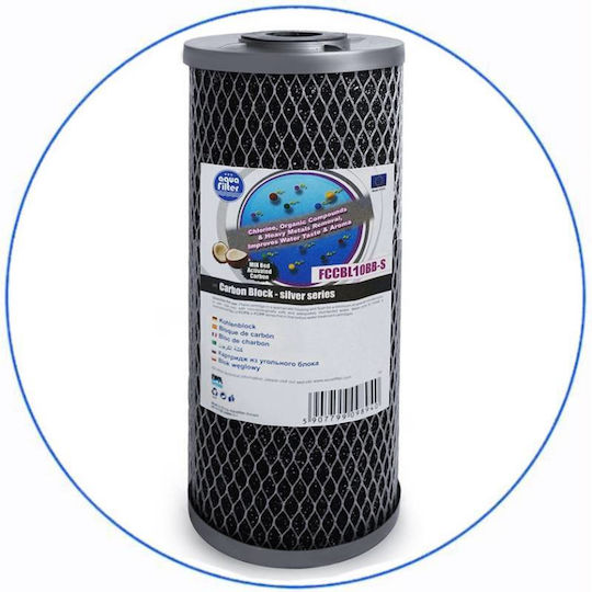 Aqua Filter Ανταλλακτικό Φίλτρο Νερού Άνω και Κάτω Πάγκου από Ενεργό Άνθρακα 10" 5 μm