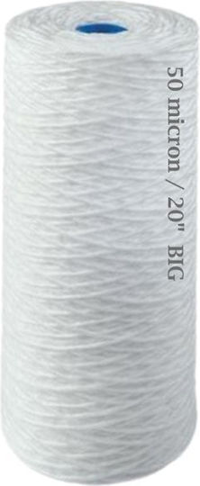 Atlas Filtri Water Filter Cartridge Central Water Filtration System 20" Fa 20 Big Sx 50 Micron