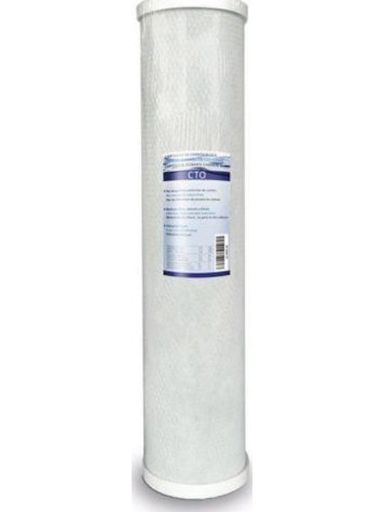 HidroWater Water Filter Replacement Central Water Filtration System made of Activated Carbon 20" Big-Blue CTO 5 μm