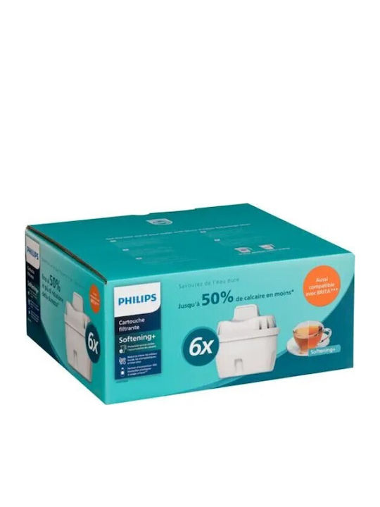 Philips Ανταλλακτικό Φίλτρο Νερού για Κανάτα 6τμχ