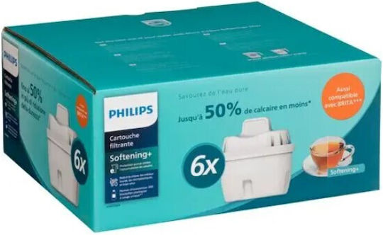 Philips Water Filter Replacement for Pitcher 6pcs